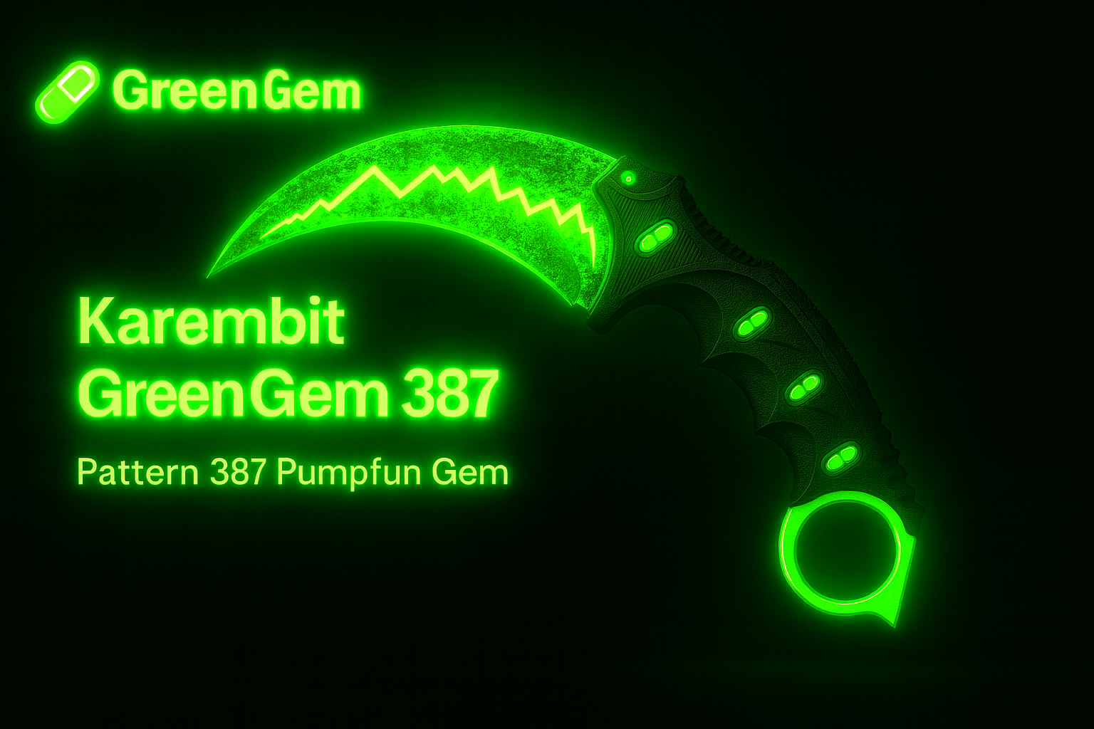 Pumpfun Karambit Blue Gem 387